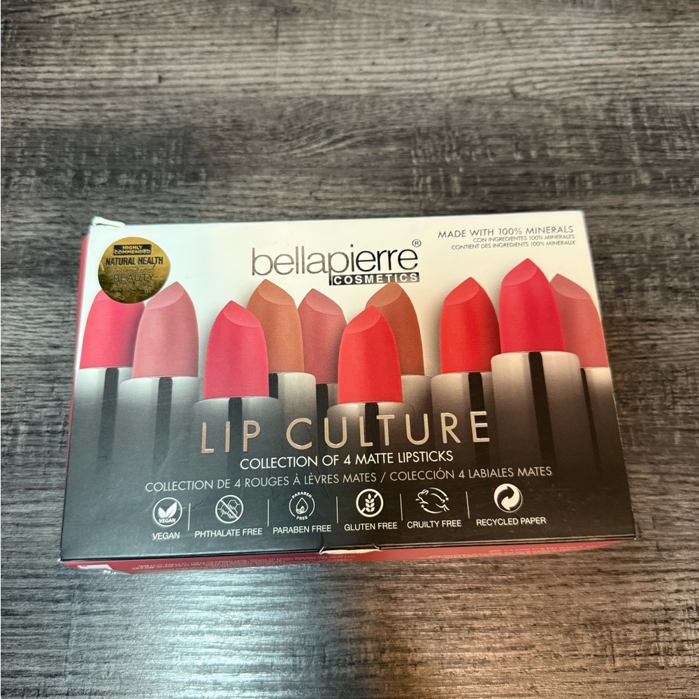 Vibrant Red and Nude Matte Lipstick Collection set of 4